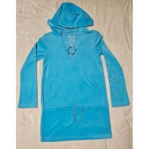 Plush & Lush Victoria Secret Pullover Hooded Long Shirt/Dress Size Xsmall